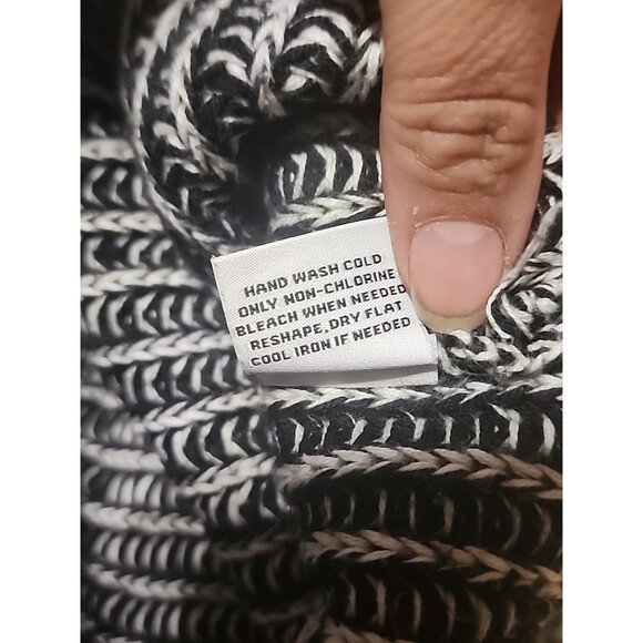 525 America Women’s Small Red Gray Colorblock Cowl Neck Chunky Knit Sweater - Picture 6 of 7